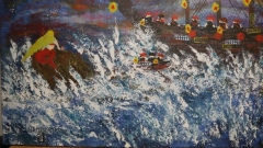 Obraz 'Lego Piraci' autorstwa S. Grudzień od Wice Przewodniczącej Rady Miasta Lublin Pani Moniki Kwiatkowskiej