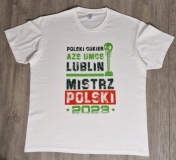 okolicznościowa koszulka drużyny koszykarskiej AZS UMCS Lublin, która w tym roku zdobyła mistrzostwo Polski kobiet i osiągnęła w ten sposób największy sukces w swojej historii, dar Prezydenta Miasta Lublin Pana Krzysztofa Żuka i Pani  Moniki Lipińskiej, Zastępcy Prezydenta Lublina 