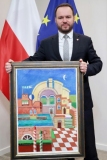 Wojewoda Lubelski zgodnie z zasadą, że "dobro wraca" przekazuje na Charytatywną Aukcję Przedmiotów – „Dar Serca za Dar Serca", Obraz lubelskiej malarki Krystyny Głowniak wylicytowany w ubiegłym roku przez Pana Wojewodę zgodnie z zasadą, że "dobro wraca" po raz kolejny trafia do "licytacji"