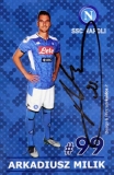 Karta Arkadiusza Milika z czasów gry w SSC Napoli z autografem -  dar od Pana Wojewody Krzysztofa Komorskiego